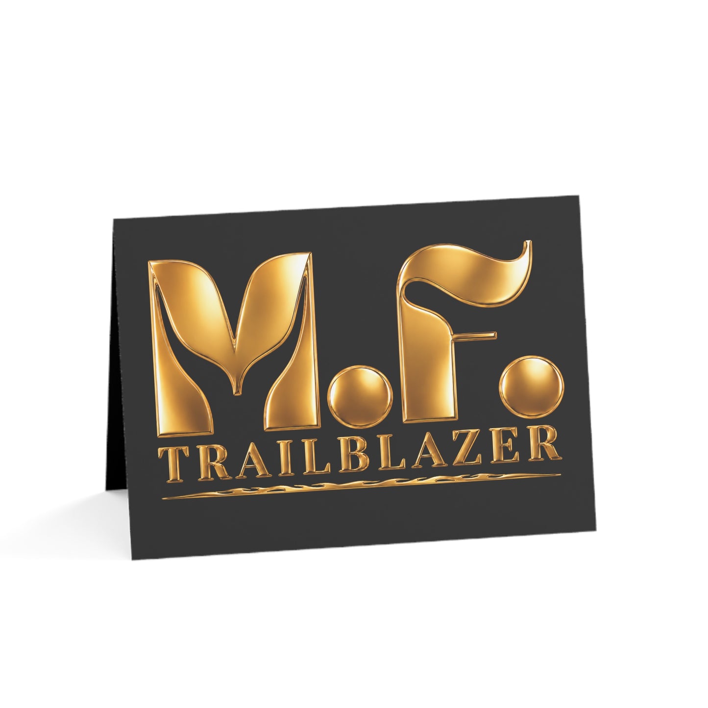 M.F. Trailblazer Luxe Recognition Card | Black & Gold Milestone Gift
