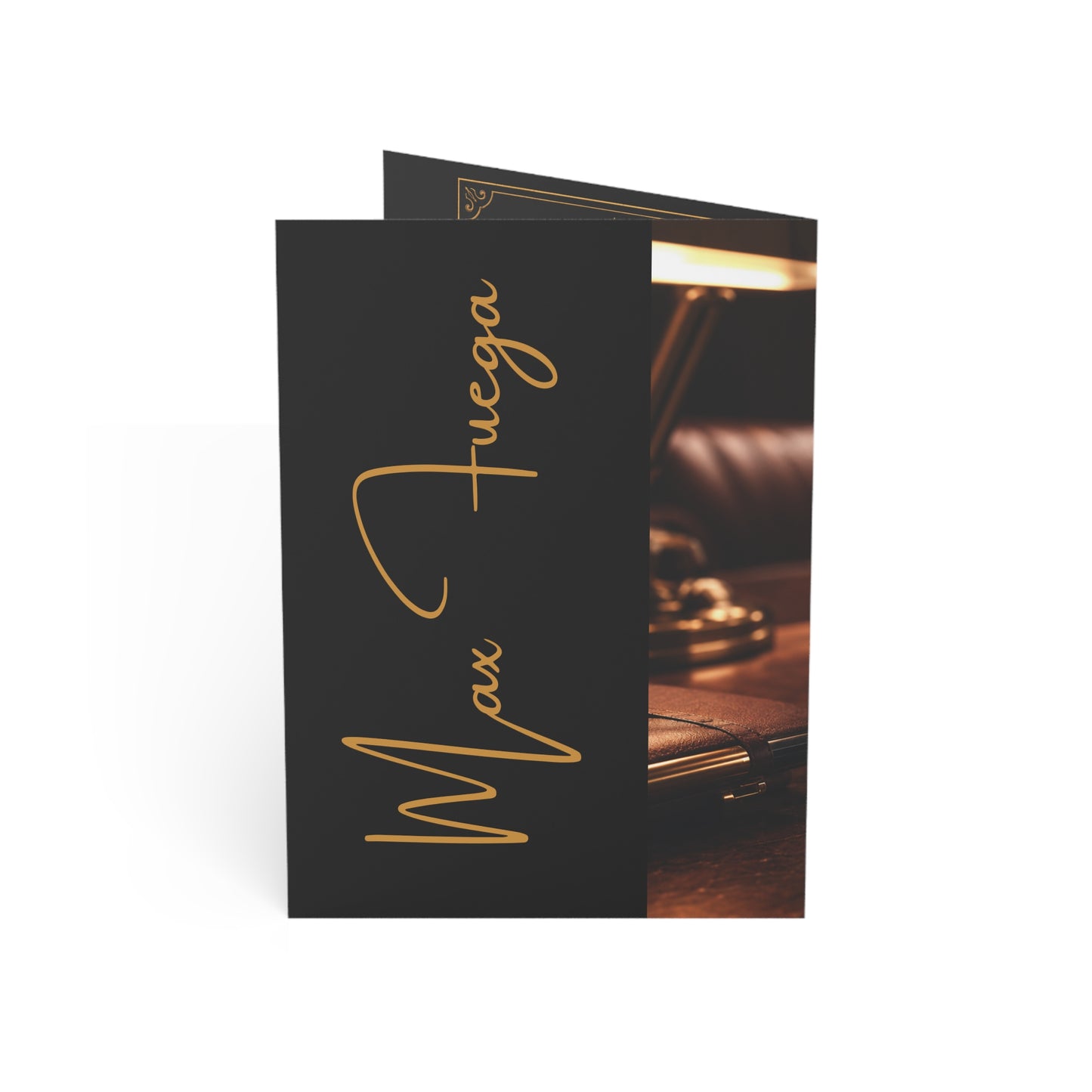 M.F. Trailblazer™ Whiskey Recipe + Recognition Card | Luxe Black & Gold Gift Insert