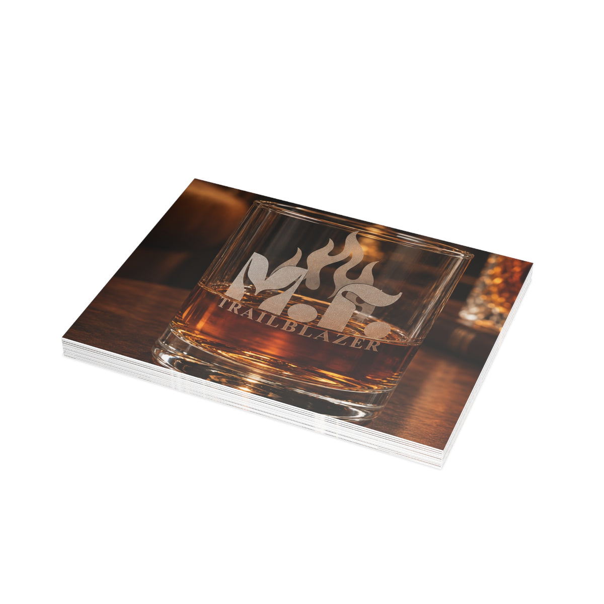 M.F. Trailblazer Luxe Recognition Card + Whiskey Recipe | Black & Gold Milestone Gift