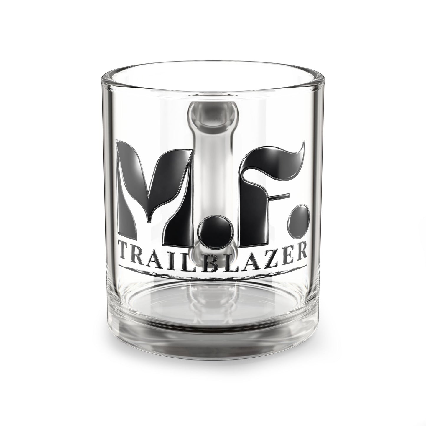 MF Trailblazer 10oz Glass Cup | Coffee, Tea, Cocktail Mug | Black MF Logo