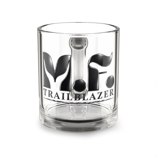 MF Trailblazer 10oz Glass Cup | Coffee, Tea, Cocktail Mug | Black MF Logo