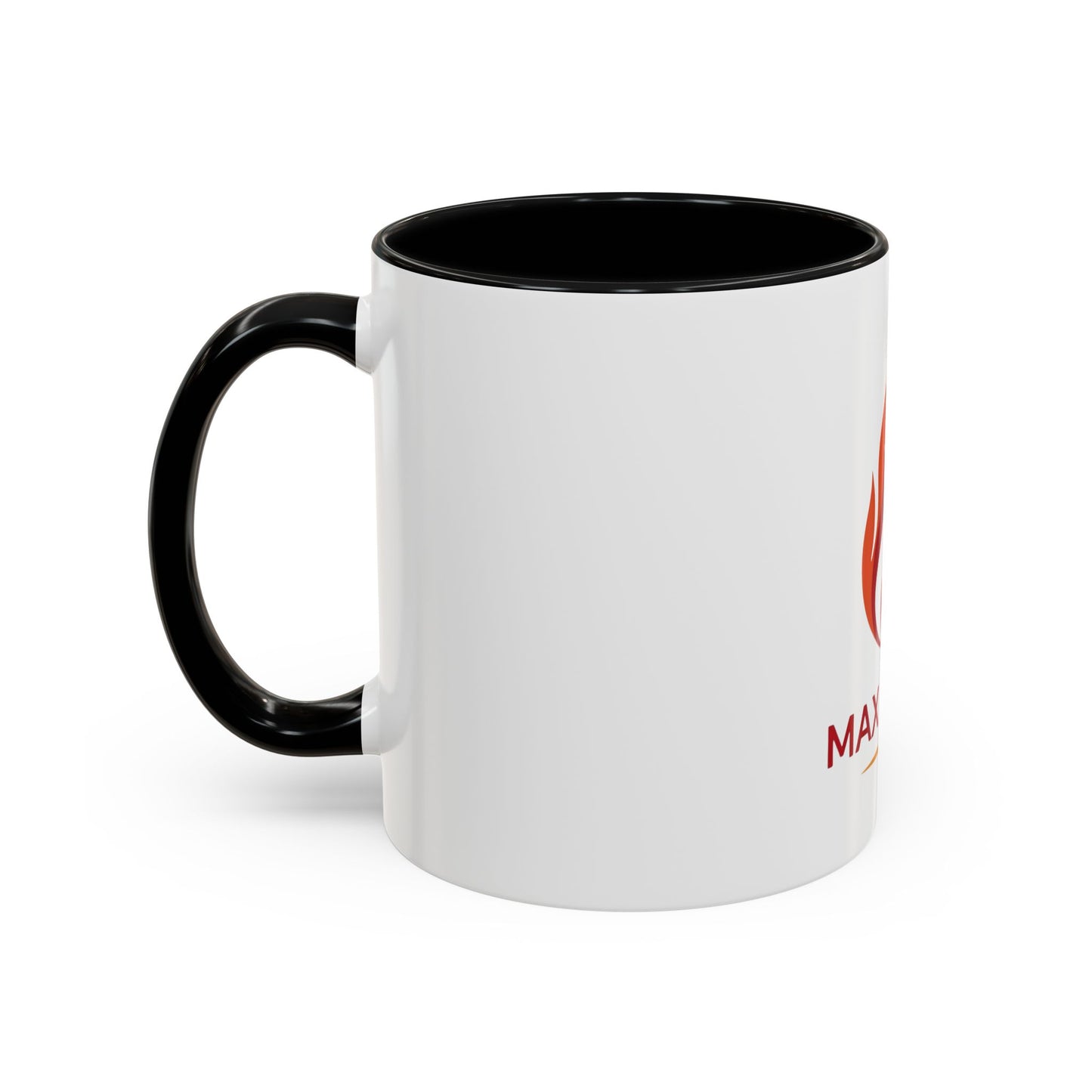Max Fuega LLC Logo Accent Coffee Mug – Branded 11/15oz Ceramic