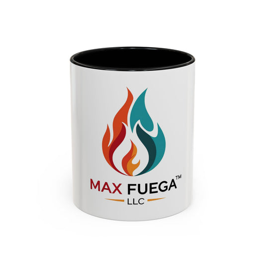 Max Fuega LLC Logo Accent Coffee Mug – Branded 11/15oz Ceramic