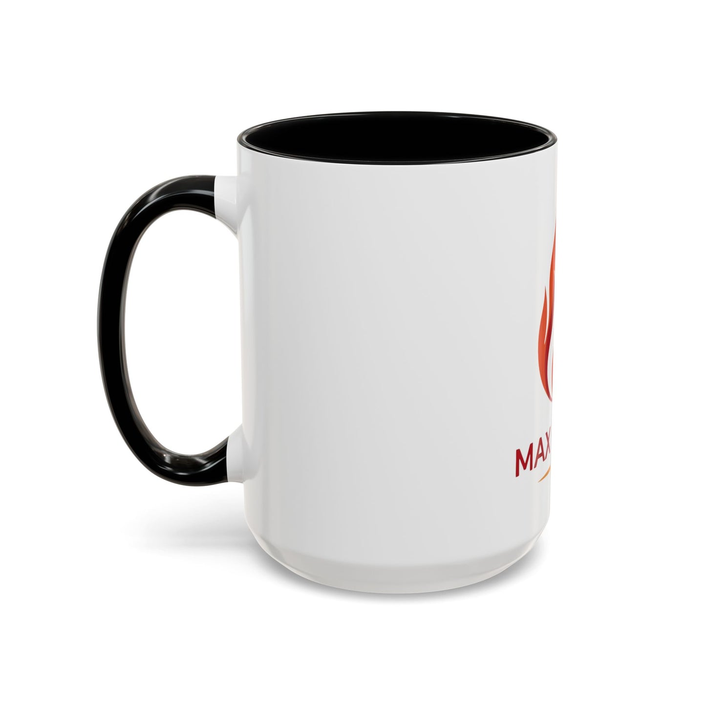 Max Fuega LLC Logo Accent Coffee Mug – Branded 11/15oz Ceramic