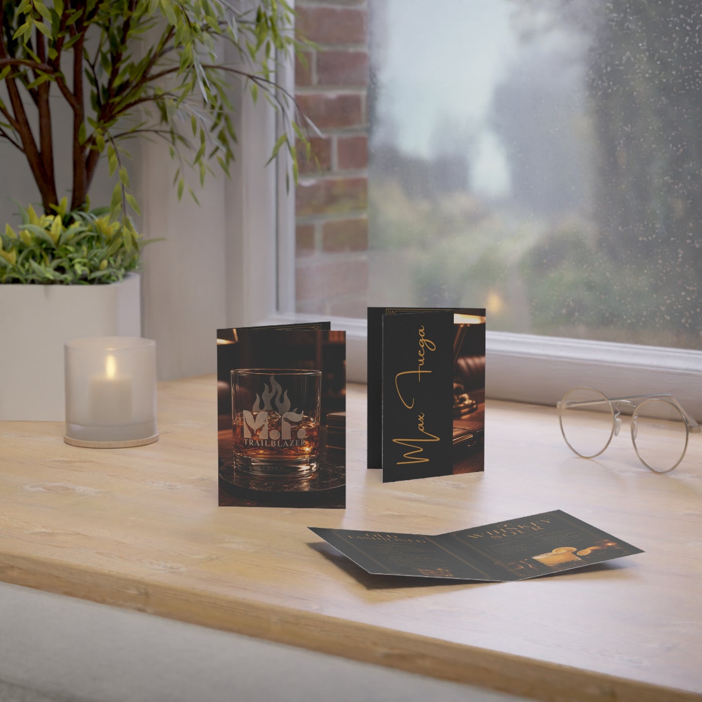M.F. Trailblazer™ Whiskey Recipe + Recognition Card | Luxe Black & Gold Gift Insert