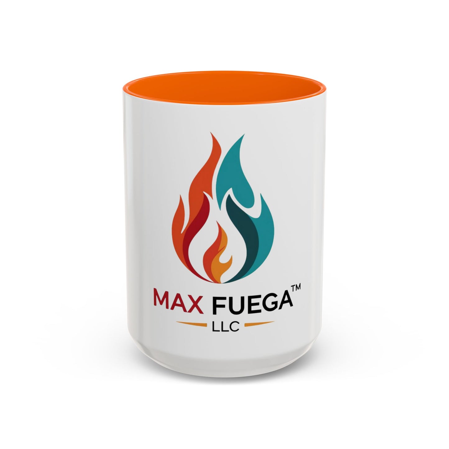 Max Fuega LLC Logo Accent Coffee Mug – Branded 11/15oz Ceramic