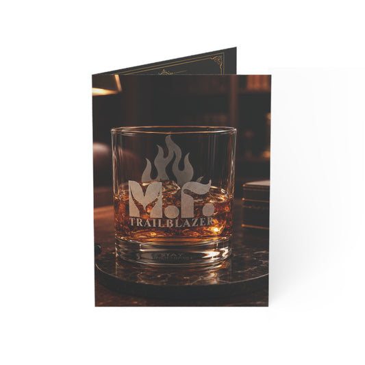 M.F. Trailblazer™ Whiskey Recipe + Recognition Card | Luxe Black & Gold Gift Insert