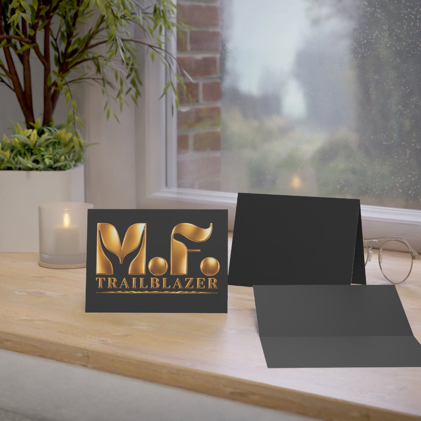 M.F. Trailblazer Luxe Recognition Card | Black & Gold Milestone Gift