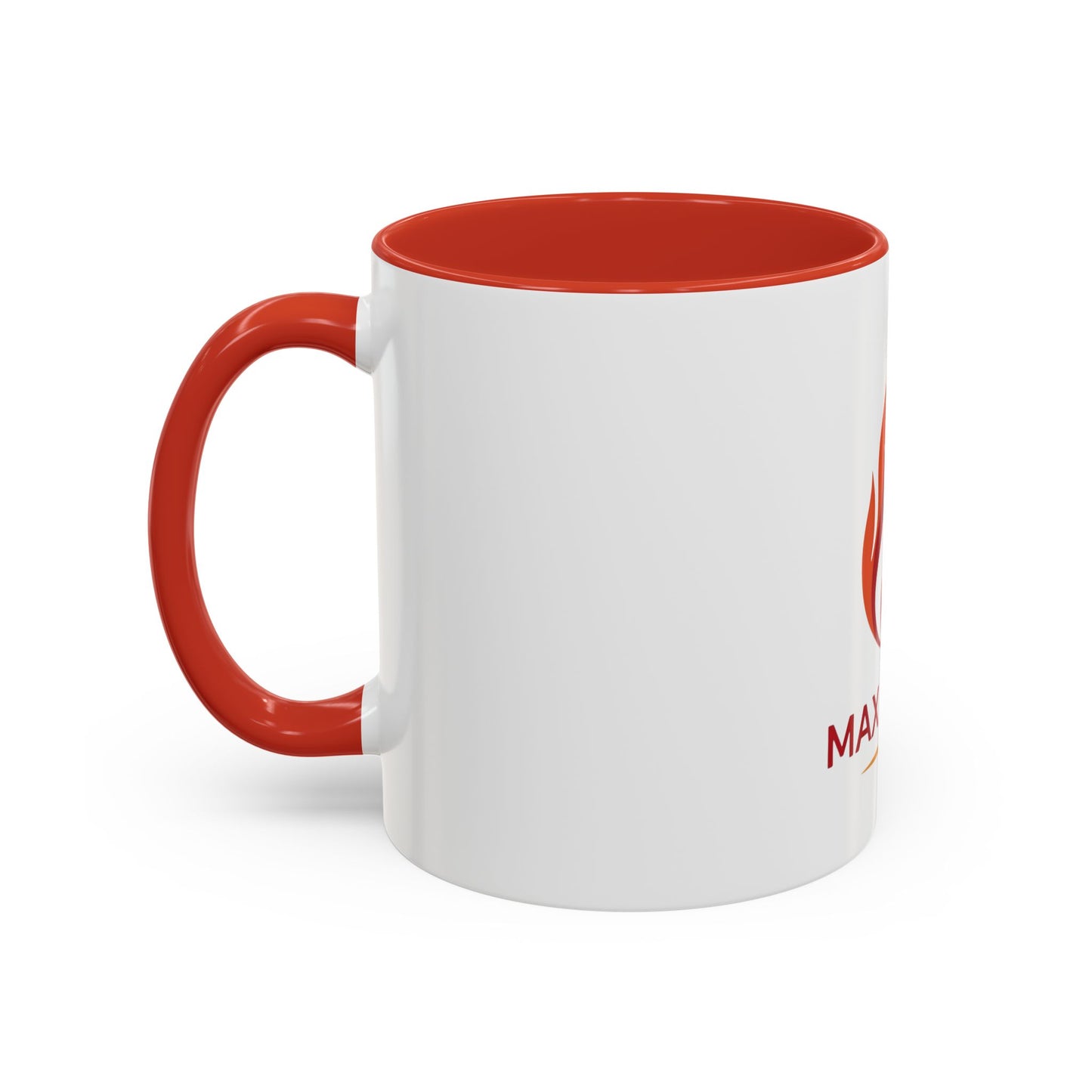Max Fuega LLC Logo Accent Coffee Mug – Branded 11/15oz Ceramic