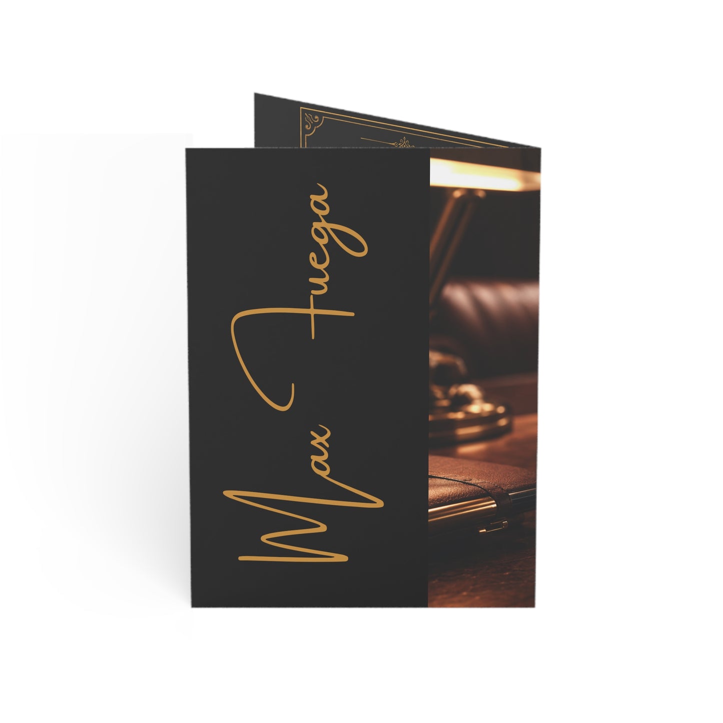 M.F. Trailblazer™ Whiskey Recipe + Recognition Card | Luxe Black & Gold Gift Insert