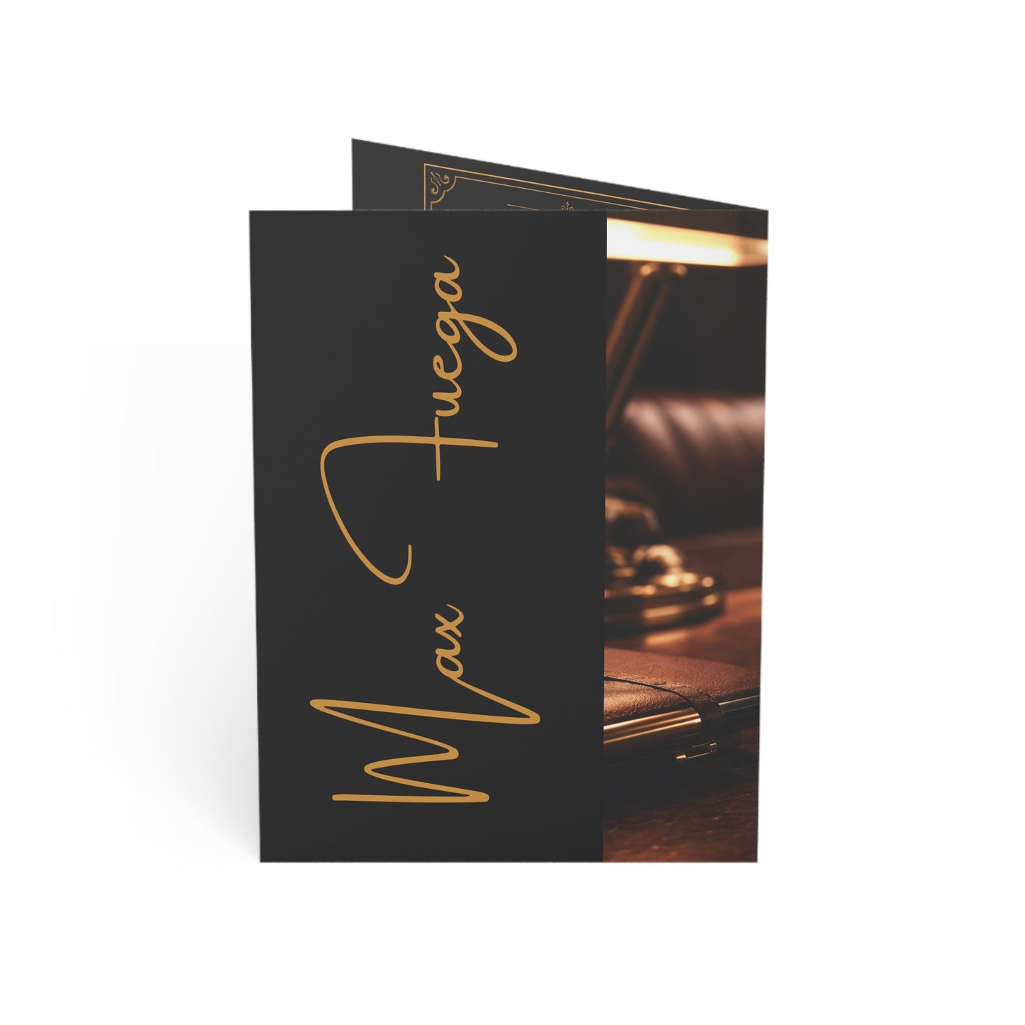 M.F. Trailblazer™ Whiskey Recipe + Recognition Card | Luxe Black & Gold Gift Insert