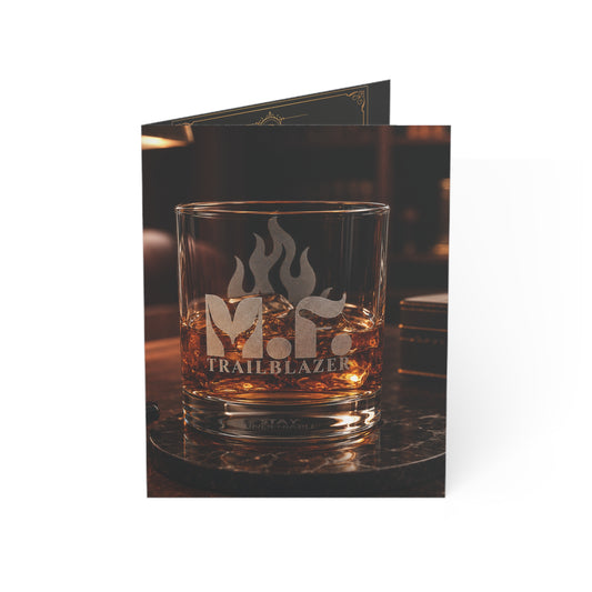 M.F. Trailblazer™ Whiskey Recipe + Recognition Card | Luxe Black & Gold Gift Insert