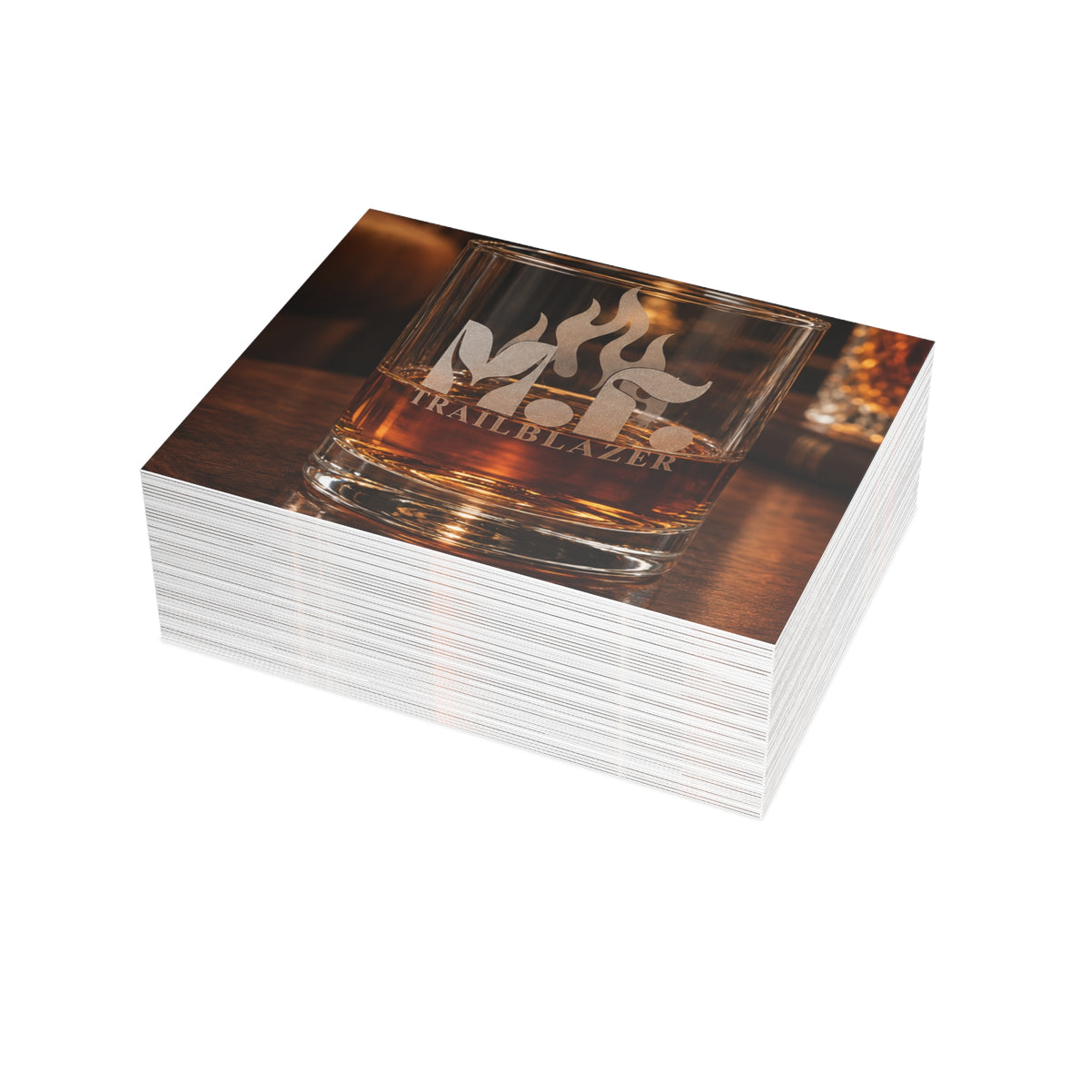 M.F. Trailblazer Luxe Recognition Card + Whiskey Recipe | Black & Gold Milestone Gift
