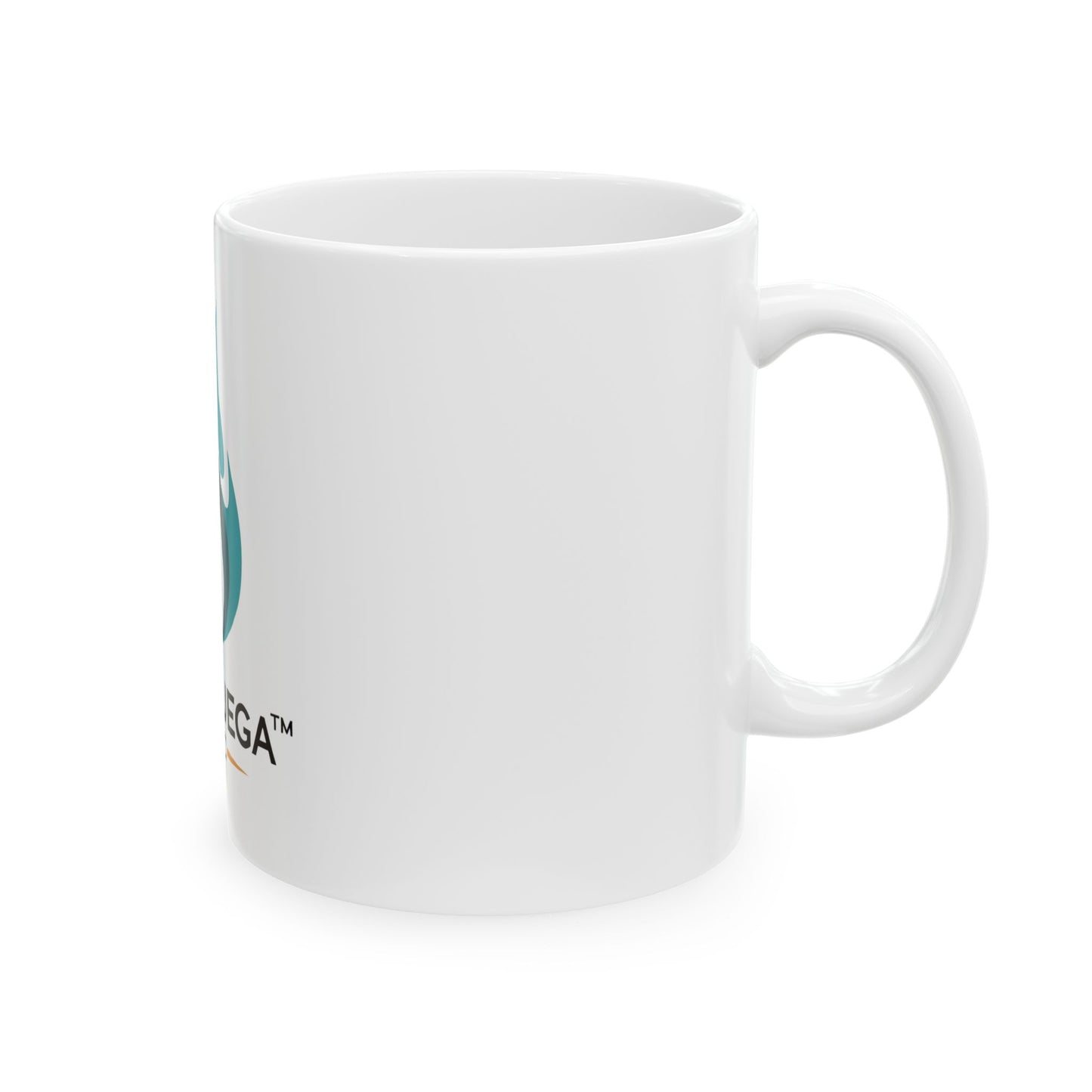 Max Fuega™ LLC Ceramic Mug — Colorful Flame Logo Coffee Cup (11oz & 15oz)