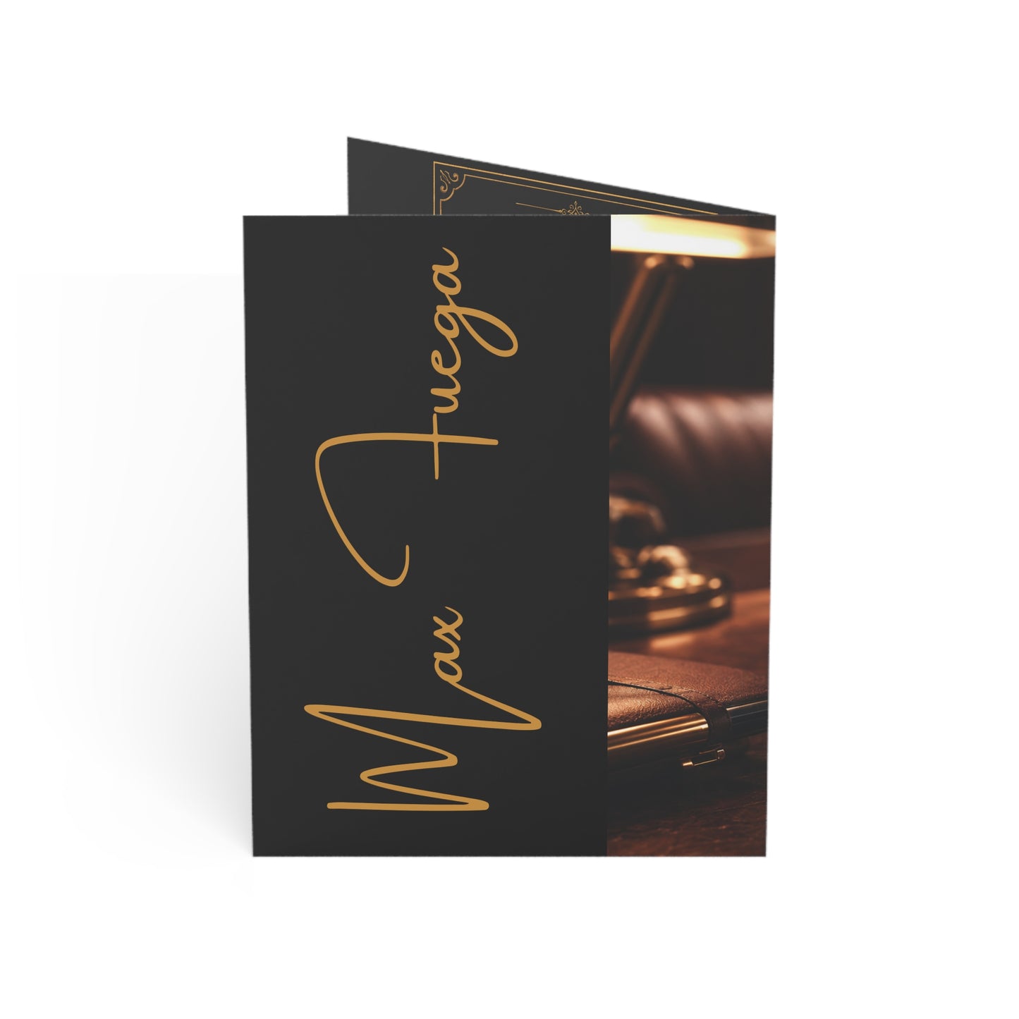 M.F. Trailblazer™ Whiskey Recipe + Recognition Card | Luxe Black & Gold Gift Insert