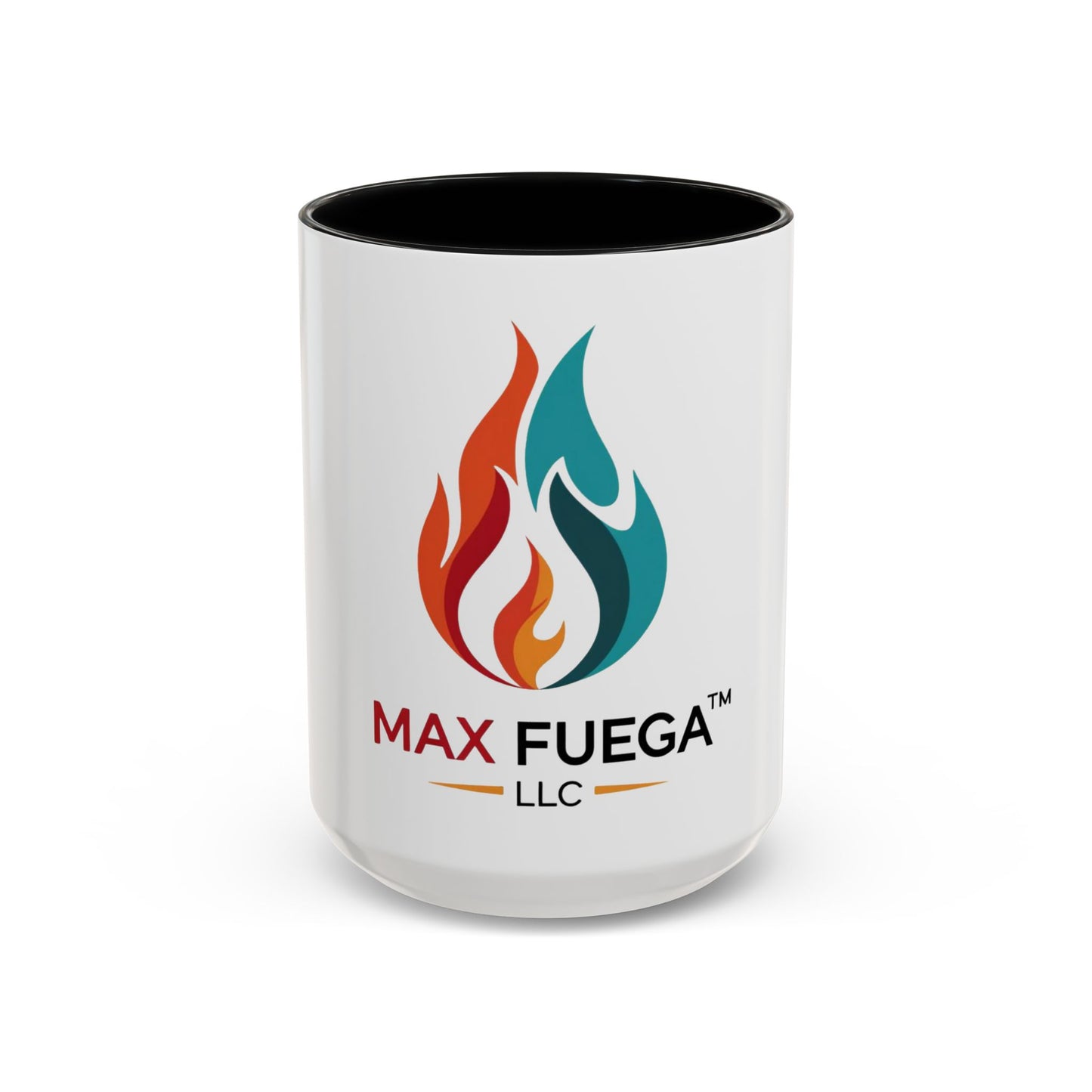 Max Fuega LLC Logo Accent Coffee Mug – Branded 11/15oz Ceramic