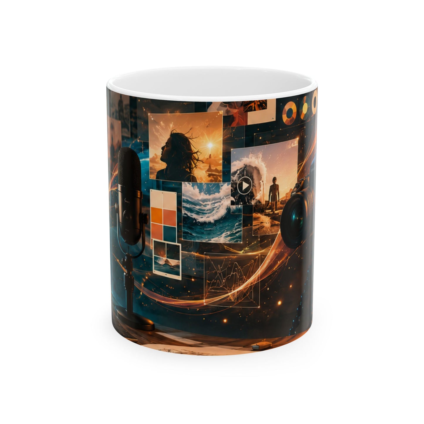 Max Fuega™ Creator Vision Ceramic Mug | Glossy Coffee & Tea Mug for Creators