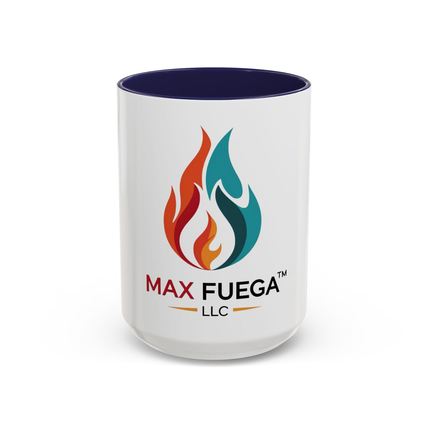 Max Fuega LLC Logo Accent Coffee Mug – Branded 11/15oz Ceramic