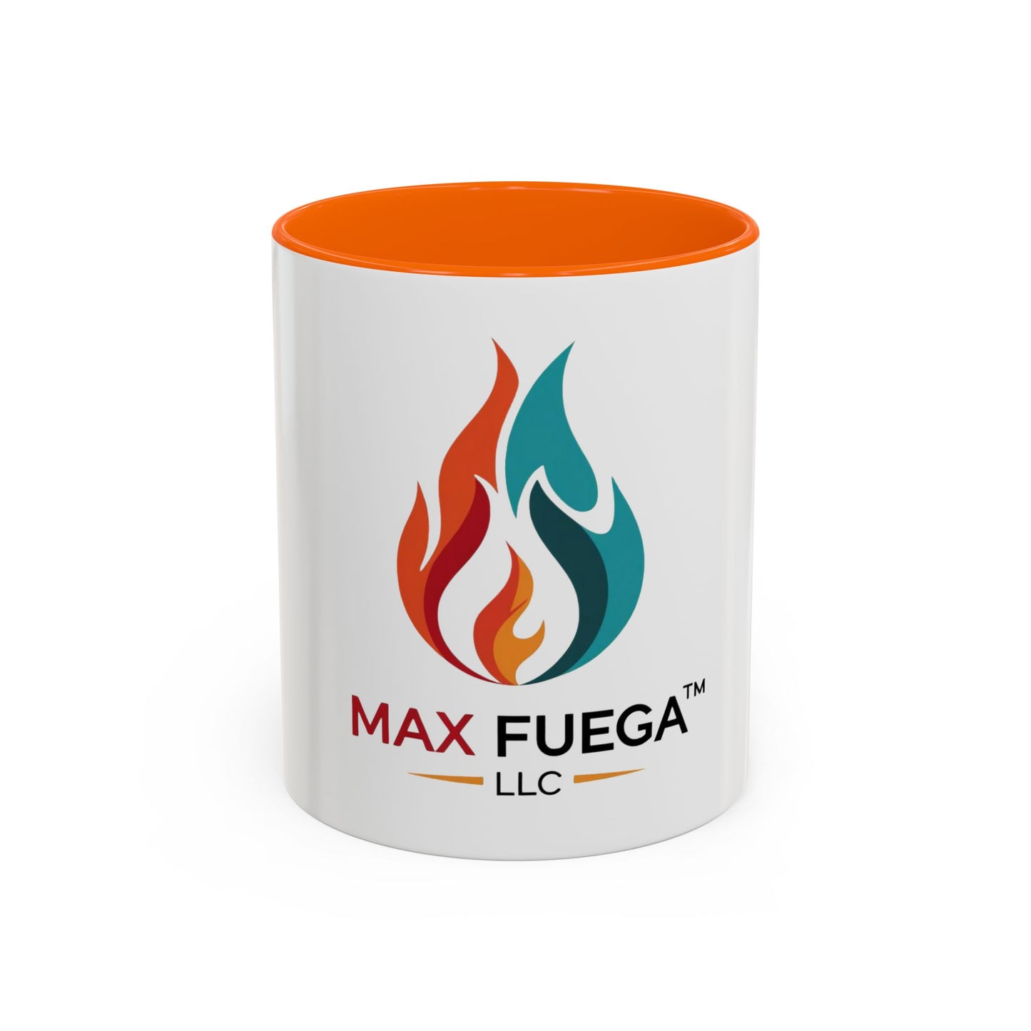 Max Fuega LLC Logo Accent Coffee Mug – Branded 11/15oz Ceramic