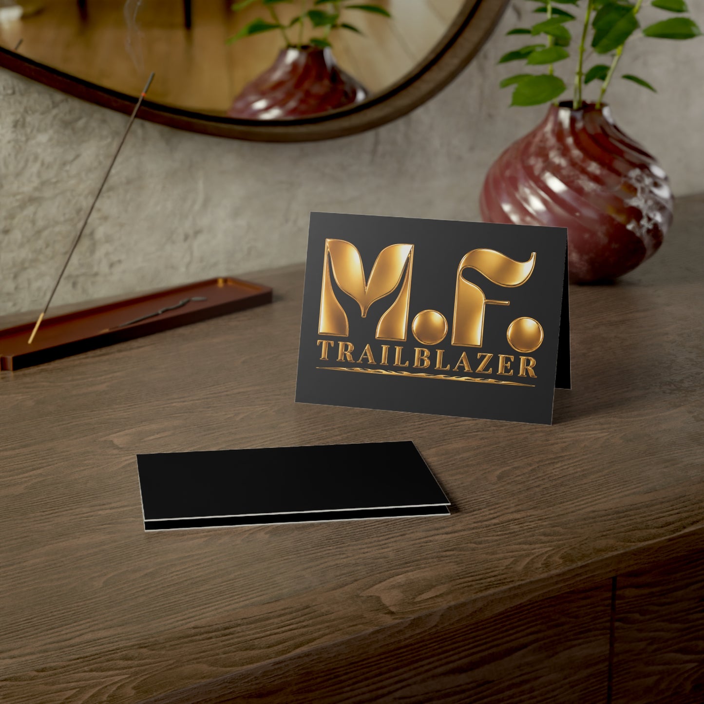 M.F. Trailblazer Luxe Recognition Card | Black & Gold Milestone Gift