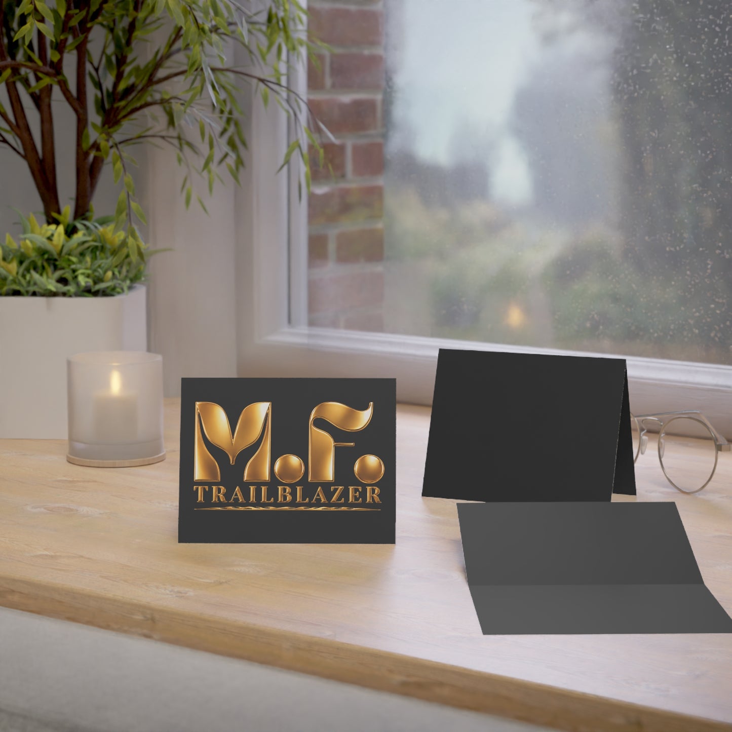 M.F. Trailblazer Luxe Recognition Card | Black & Gold Milestone Gift