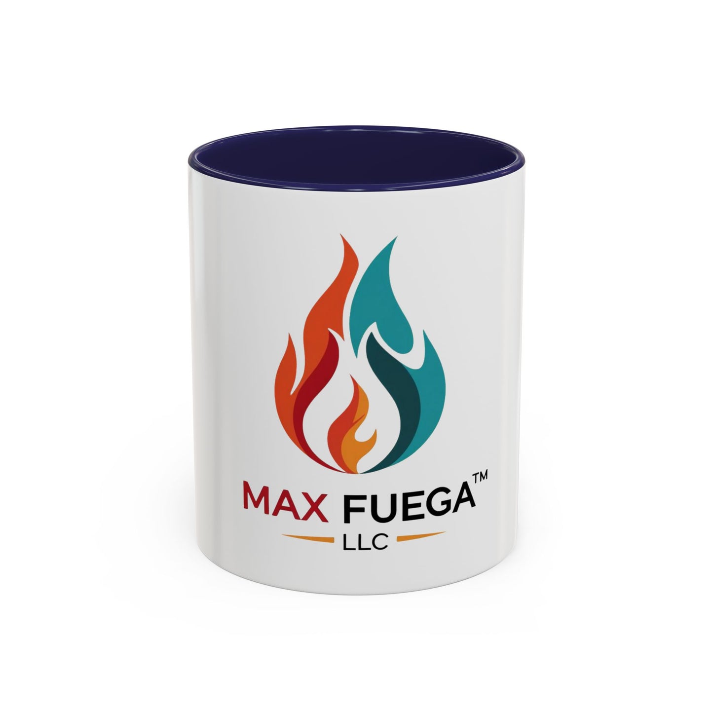 Max Fuega LLC Logo Accent Coffee Mug – Branded 11/15oz Ceramic