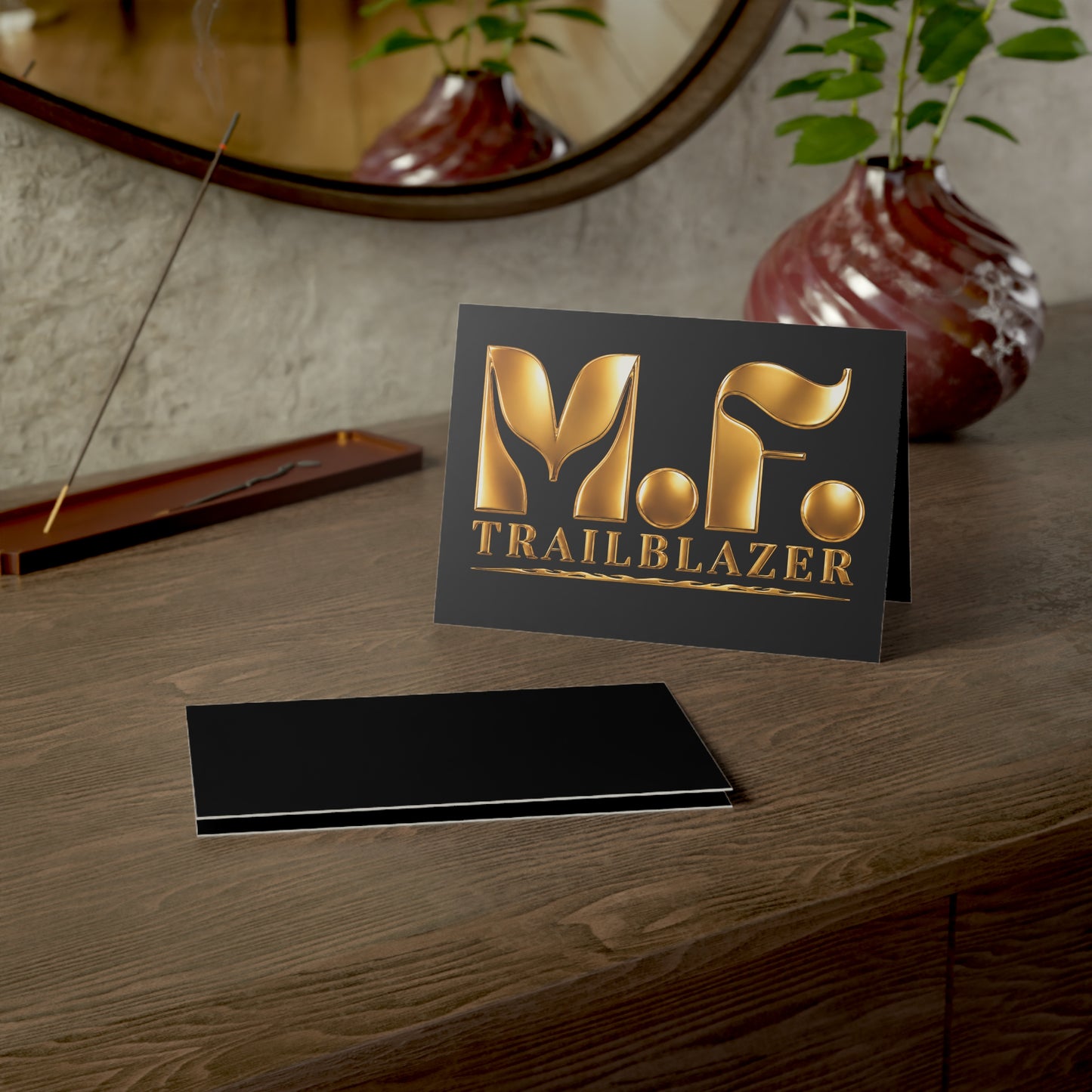 M.F. Trailblazer Luxe Recognition Card | Black & Gold Milestone Gift
