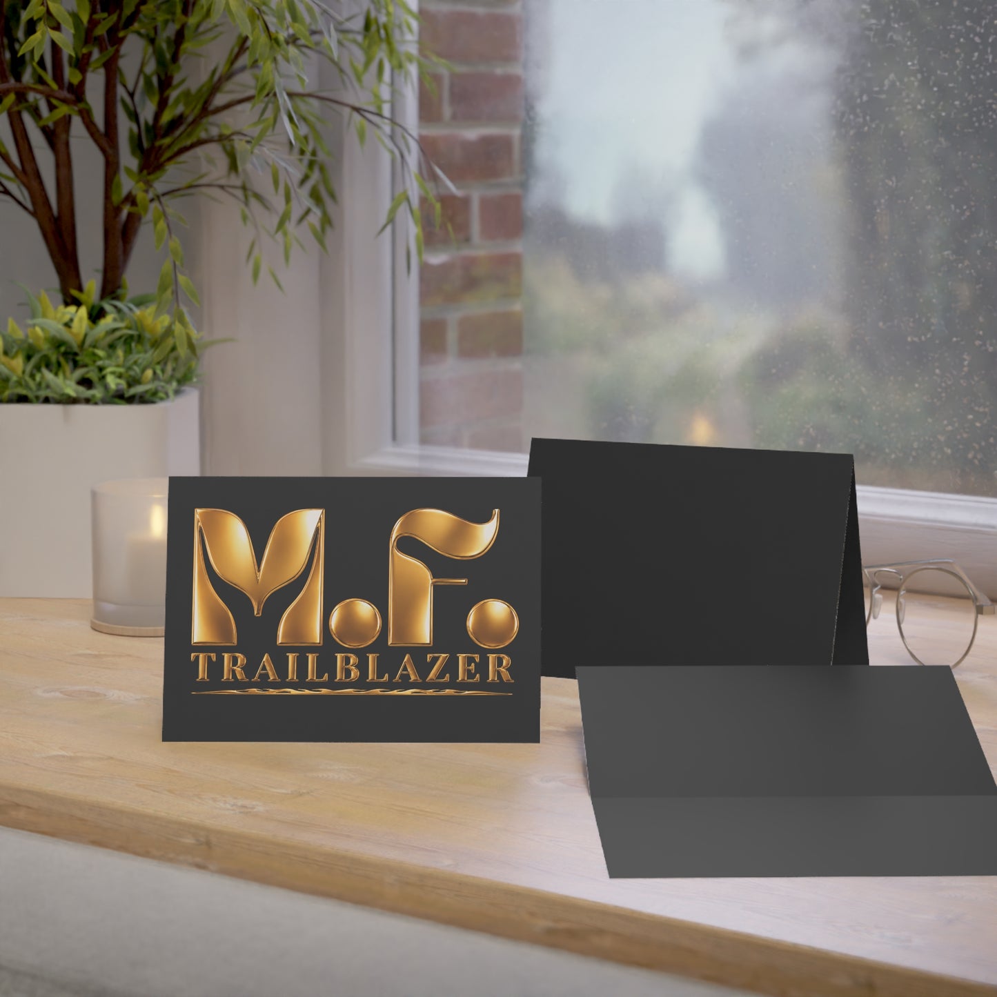M.F. Trailblazer Luxe Recognition Card | Black & Gold Milestone Gift