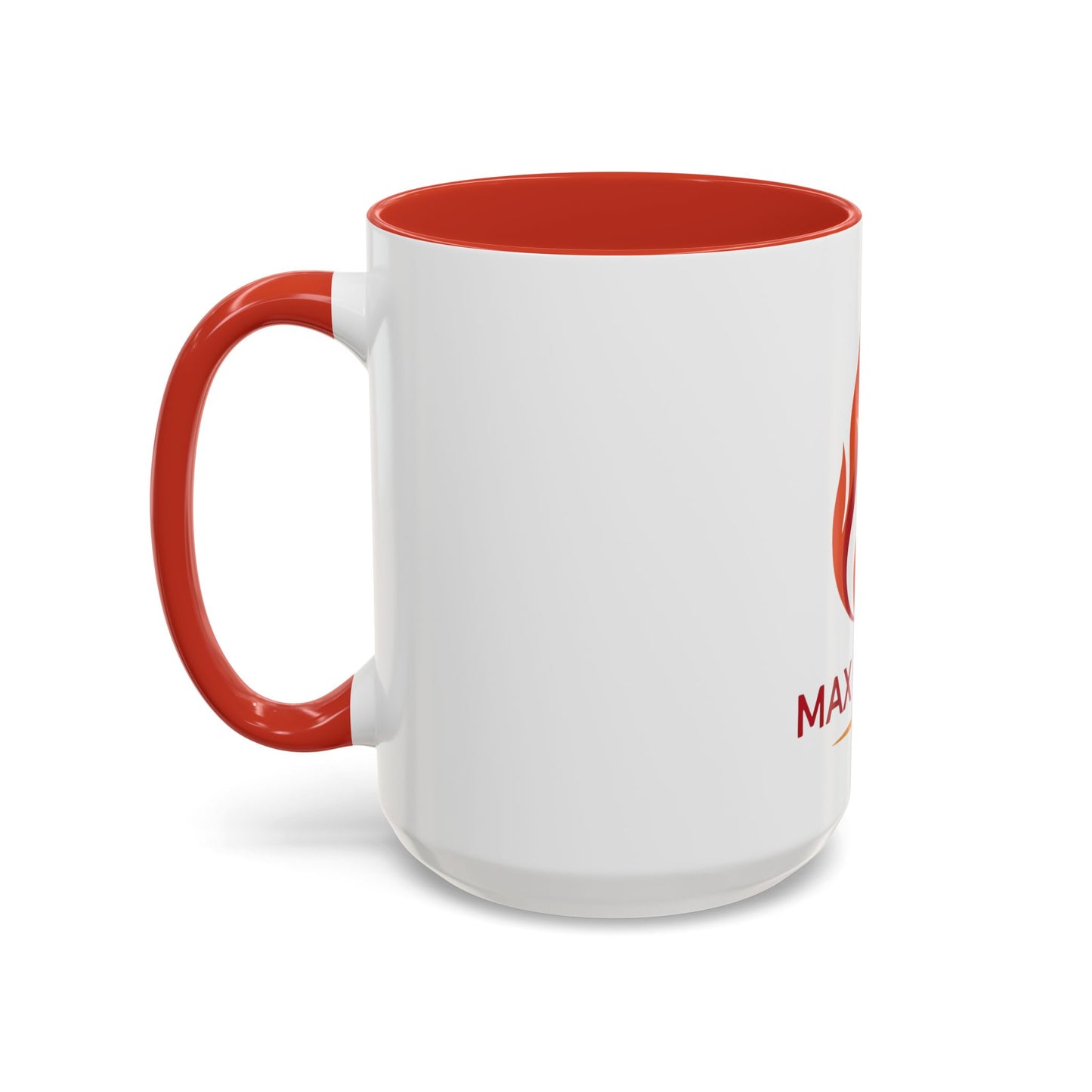 Max Fuega LLC Logo Accent Coffee Mug – Branded 11/15oz Ceramic